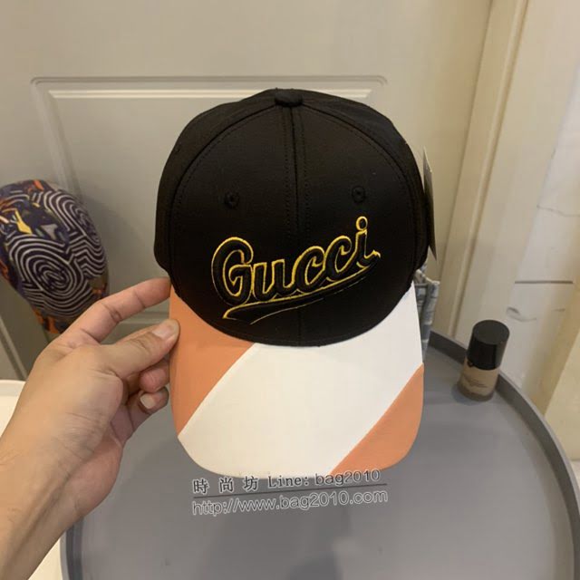Gucci爆款男士帽子 古馳拼接經典棒球帽鴨舌帽  mm1703